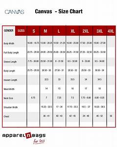 Canvas Clothing Size Chart Canvas Fit Guide