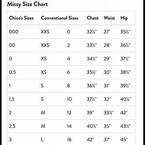 Chico 39 S Size Chart Chart Size Chart Chico 39 S
