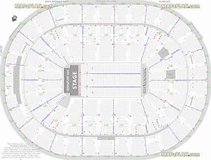 Detailed Seat Row Numbers End Stage Concert Sections Floor Plan Map