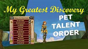 Wizard101 Pet Talent Order Youtube