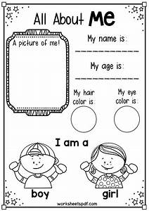 Boy And Girl All About Me Worksheets Pdf