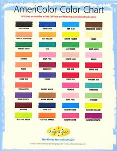 Americolor Soft Gel Paste Color Chart Icing Color Chart Frosting