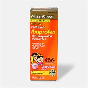 Goodsense Children 39 S Ibuprofen 100mg Suspension Bubblegum 4 Fl Oz