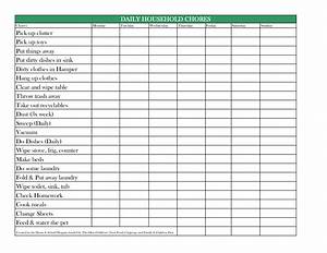 Daily Chore Chart For Adults Daily Household Chores Things To Do