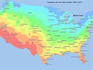 Map Here Are The Parts Of The Us That Get The Most Sunshine Business