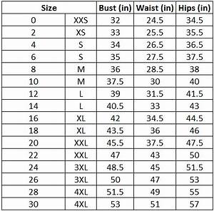 Ylistyle Standard Size Chart Dress Size Chart Women Body