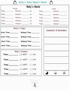 Baby Daily Schedule Template Elegant To Download The Nanny Chart As