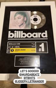 Plaque Of For 1 In 100 At Billboard