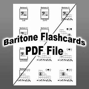 Baritone Euphonium Chart And Flashcards Stepwise