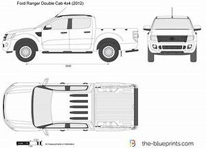 Ford Ranger Double Cab 4x4 Vector Drawing Ford Ranger Double Cab