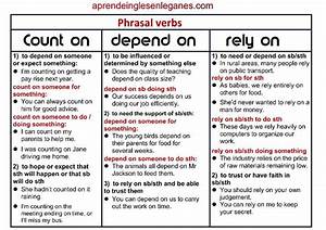 Phrasal Verbs Count On Vs Depend On Vs Rely On