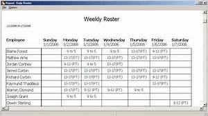 Download Annual Duty Roster Template Excel Pr