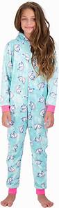 Amazon Com Sleep On It Girls Onesie Pajamas With Character Hood
