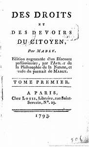 Des Droits Et Des Devoirs Du Citoyen Tome 1 Par Mably édition