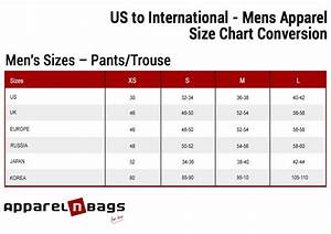Us To International Men Size Chart Conversion Apparelnbags Com