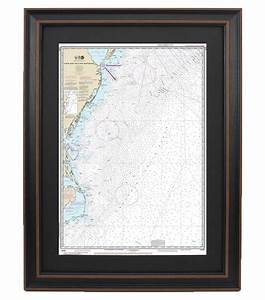 Framed Nautical Chart Outer Banks Cape May To Cape Etsy