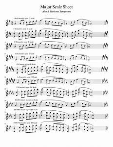 Alto Bari Sax Scale Sheet Sheet Music For Piano Concert Band