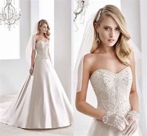 2016 satin wedding dresses by spose strapless beading crystals