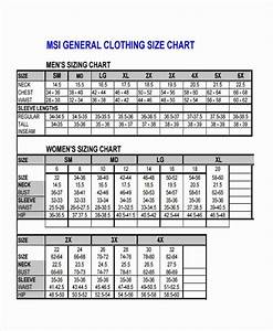Clothing Size Chart Template Fresh 40 Free Charts Clothing Size Chart