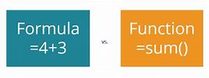 Formula Vs Function Important Differences In Excel To Know