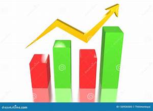 Graph Showing Up And Down Of Stock Price Stock Illustration