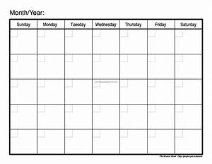 Month To Month Blank Calendars Calendar Template Printable 013 Blank