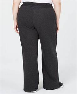 Calvin Klein Performance Plus Size Vented Fleece Pants In Slate Heather