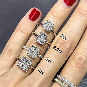 ring carat size comparison on hand i do sparkles pinterest