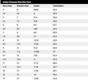 Discover 100 Images Converse Shoe Size Conversion Chart In