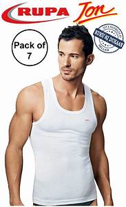 Buy Rupa Pack Of 7 Sleeveless Round Neck Men Vest White Online At Low