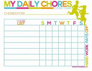 Free Printable Kids Chore Rewards Chart