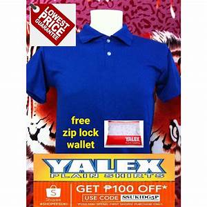 Yalex Plain Polo Shirt Royal Blue Shopee Philippines