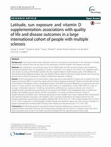 Pdf Latitude Sun Exposure And Vitamin D Supplementation