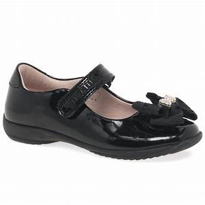 Lelli Priscilla Girls Black Patent School Shoes Charles Clinkard