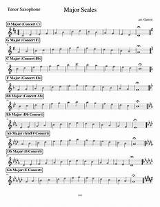 Major Scales Tenor Saxophone Sheet Music For Saxophone Tenor Solo