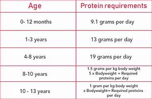 How Much Protein Requirement Per Day Does Your Child Need 6 Months To