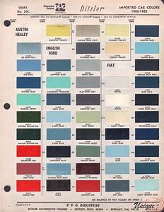 Ford England Paint Chart Color Reference