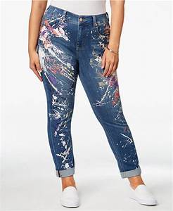 Mccarthy Trendy Plus Size Paint Splatter Jeans Women 39 S Plus