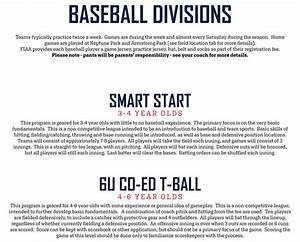 baseball age divisions