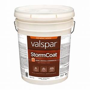 Valspar Storm Coat White Semi Gloss Exterior Paint Actual Net