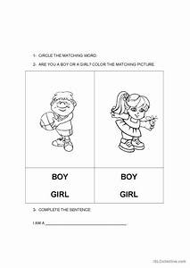 Boy Or Girl English Esl Worksheets Pdf Doc