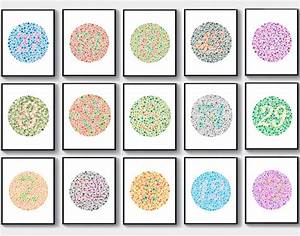15 Ishihara Color Blind Test Cards Ophthalmology Art Optician Gift