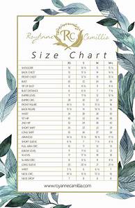 Size Chart Royanne Camillia Couture Bridal Gowns And Gown Rentals In