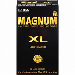 Trojan Magnum Xl Large Size Lubricated Condoms 12 Count Walmart Com