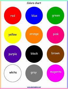 Free Printable Colors Chart Teaching Toddlers Colors Toddler