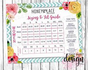 honey and lace sizing fit guide honey lace size chart poster sign