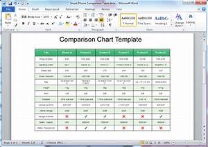 How To Make A Comparison Chart In Word Chart Walls