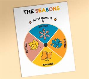 Four Seasons Wheel For Kids Learning Tools Printable Four Etsy