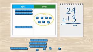 Addition To 50 Without Regrouping Base 10 Blocks And Place Value