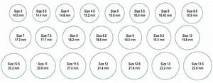 Mens Ring Size Chart Mm